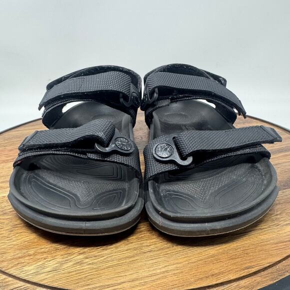 Birkenstock Kalahari Birko-Flor Black Hook & Loop Adjustable Sandals EU36 US L5 - Picture 2 of 9